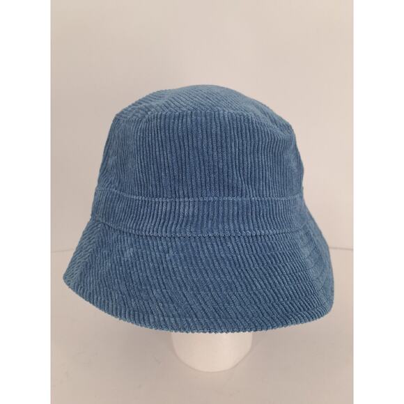 ASOS Soft Chunky Corduroy Textured Blue Bucket Hat Size M-L - Picture 1 of 6